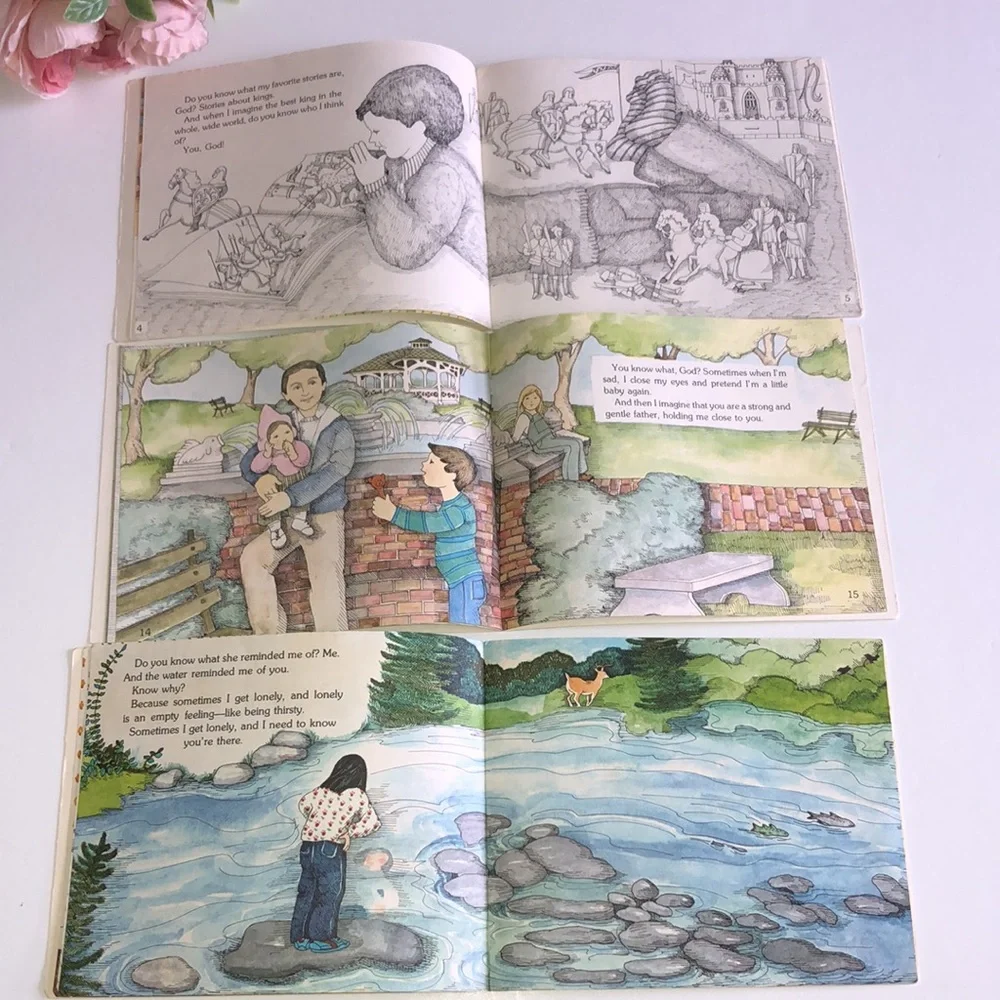 David and I Talk To God Psalms for Children Books 1980s Christian VTG books